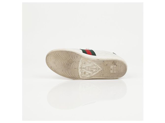 Gucci Ace Leder-Sneaker White Green - Ansicht 15