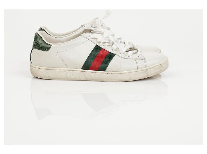 Gucci Ace Leder-Sneaker White Green - Ansicht 2