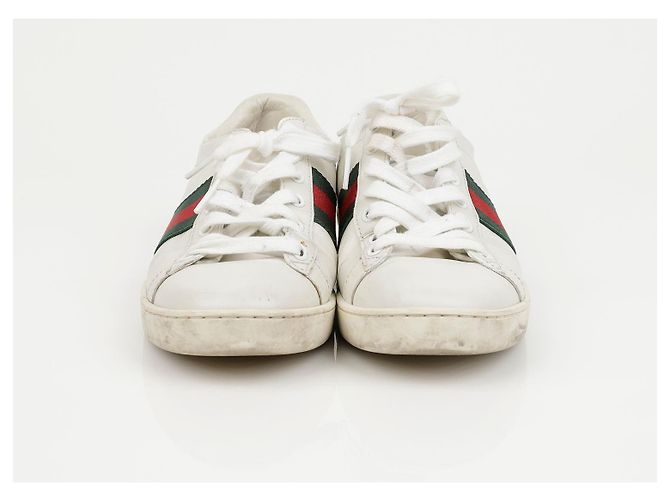 Gucci Ace Leder-Sneaker White Green - Ansicht 3