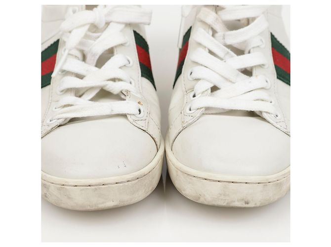 Gucci Ace Leder-Sneaker White Green - Ansicht 4