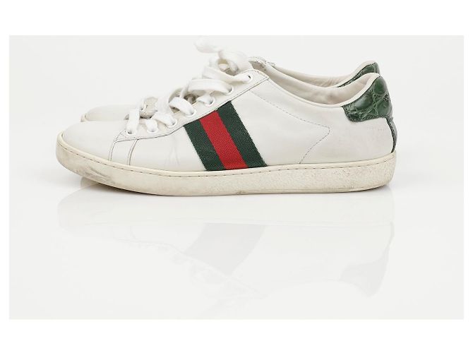 Gucci Ace Leder-Sneaker White Green - Ansicht 5