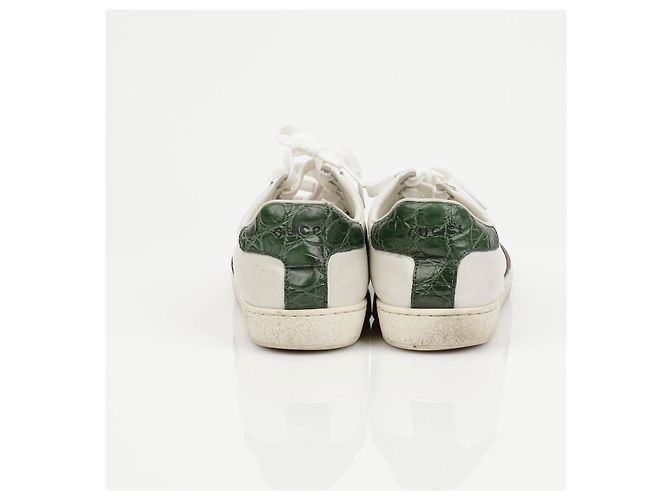 Gucci Ace Leder-Sneaker White Green - Ansicht 6