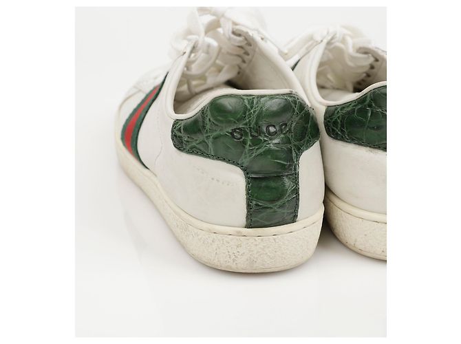 Gucci Ace Leder-Sneaker White Green - Ansicht 7