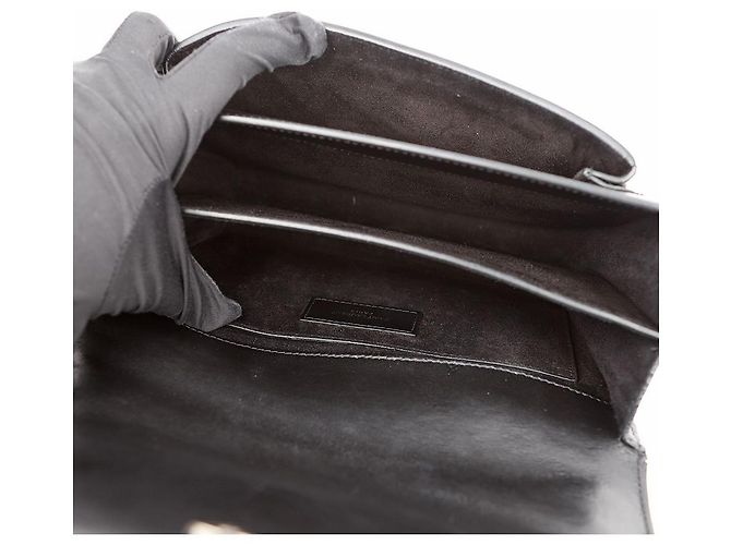 Autre Marque Borsa a tracolla Sunset Medium in pelle liscia con catena Black Silver - vista 15