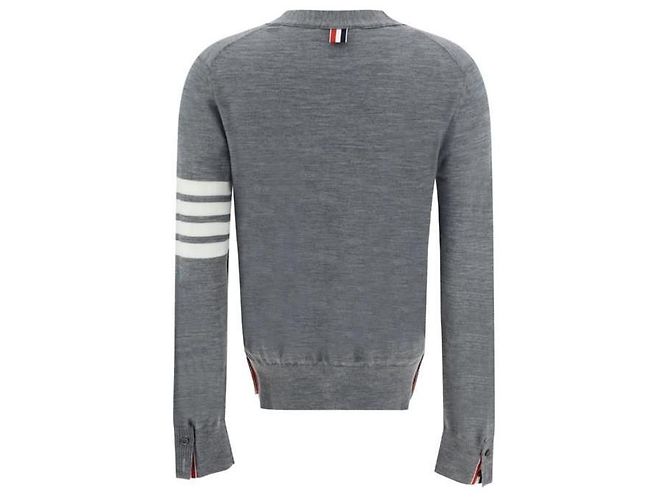 Thom Browne Cardigã de Lã Merino para Mulheres Cinza - vista 2