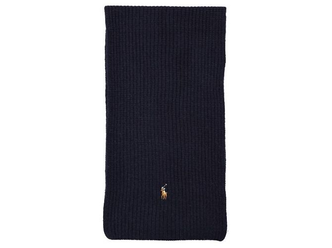 Ralph Lauren Sciarpa in lana ricamata con logo Pony - vista 4
