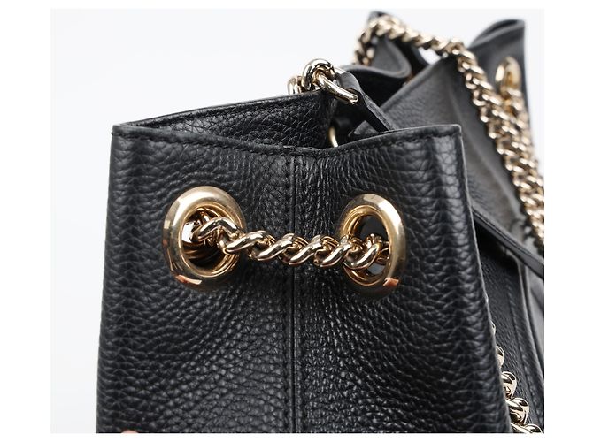 Gucci Borsa a tracolla GG Soho con nappe e catena Nero - vista 12