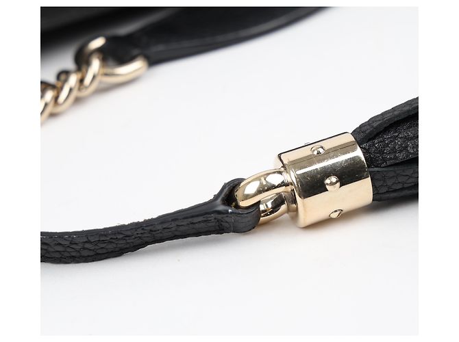 Gucci Borsa a tracolla GG Soho con nappe e catena Nero - vista 14