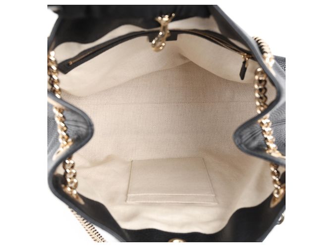 Gucci Borsa a tracolla GG Soho con nappe e catena Nero - vista 15
