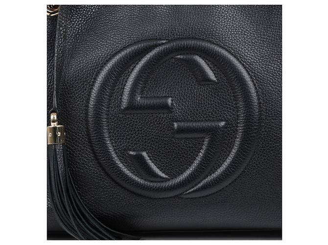 Gucci Borsa a tracolla GG Soho con nappe e catena Nero - vista 3