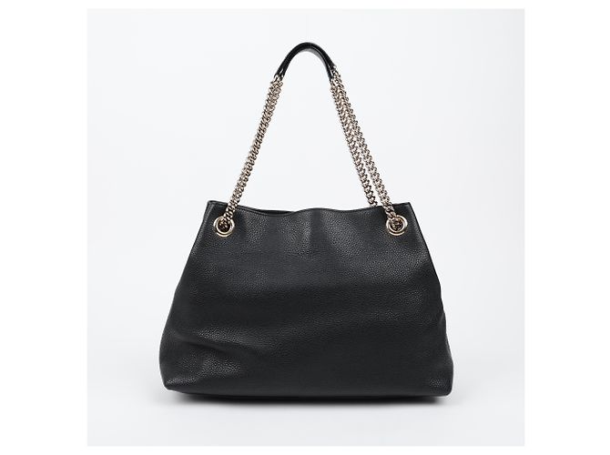 Gucci Borsa a tracolla GG Soho con nappe e catena Nero - vista 4