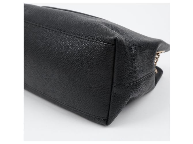 Gucci Borsa a tracolla GG Soho con nappe e catena Nero - vista 9