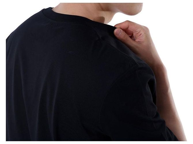 Balmain Rundes T-Shirt mit Signature-Logo-Print (Black) - Ansicht 18