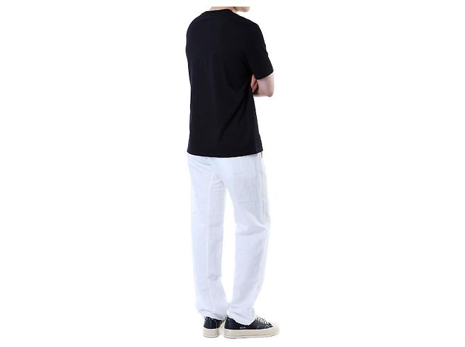 Balmain Rundes T-Shirt mit Signature-Logo-Print (Black) - Ansicht 19