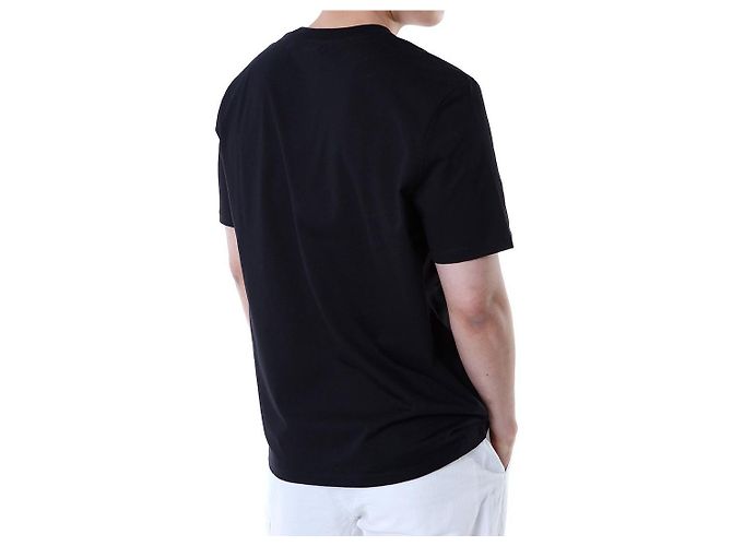 Balmain Rundes T-Shirt mit Signature-Logo-Print (Black) - Ansicht 20