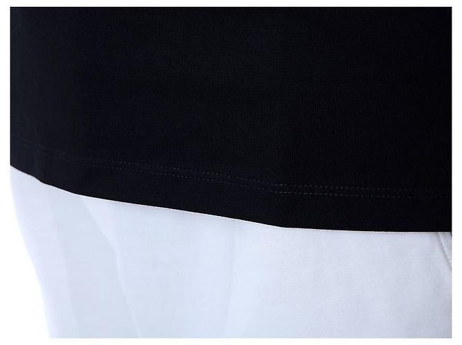 Balmain Rundes T-Shirt mit Signature-Logo-Print (Black) - Ansicht 24