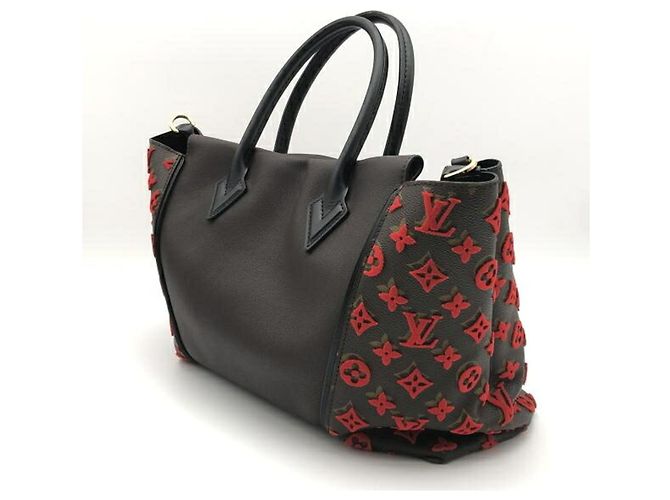 Borsa a mano Louis Vuitton rossa e marrone - vista 2
