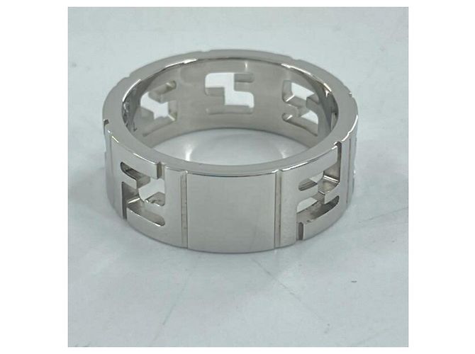 Anel Fendi FF Band em prata - vista 3