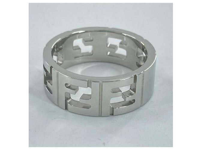 Anel Fendi FF Band em prata - vista 4