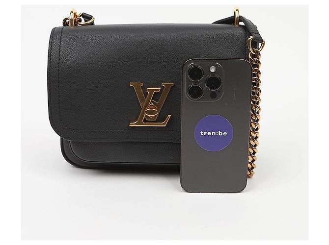 Louis Vuitton Borsa a tracolla Chain PM in pelle grana Noir - vista 11