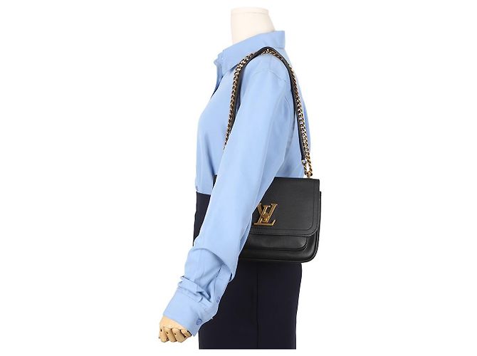 Louis Vuitton Borsa a tracolla Chain PM in pelle grana Noir - vista 12