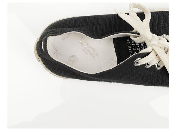 Maison Martin Margiela Tabi Canvas Sneaker Schwarz - Ansicht 12