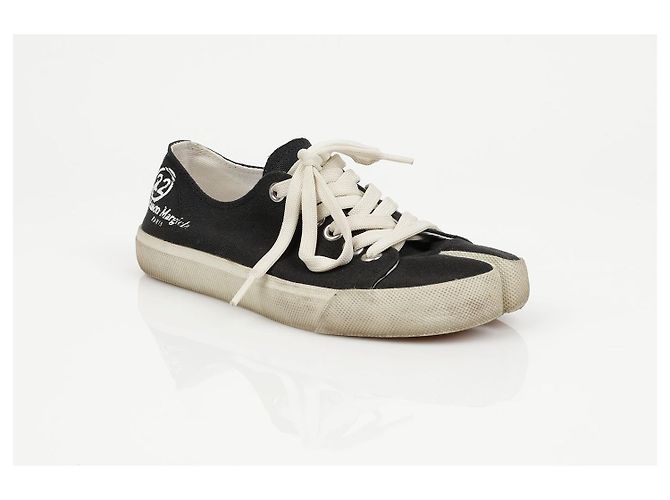 Maison Martin Margiela Tabi Canvas Sneaker Schwarz - Ansicht 2