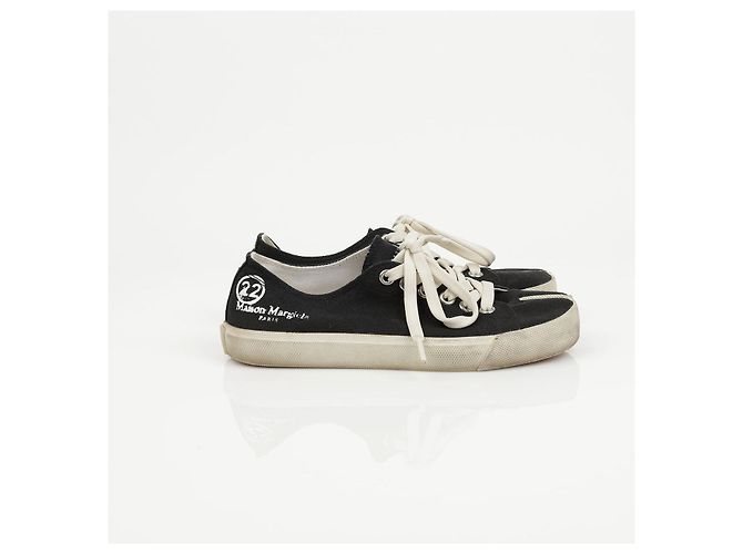 Maison Martin Margiela Tabi Canvas Sneaker Schwarz - Ansicht 3