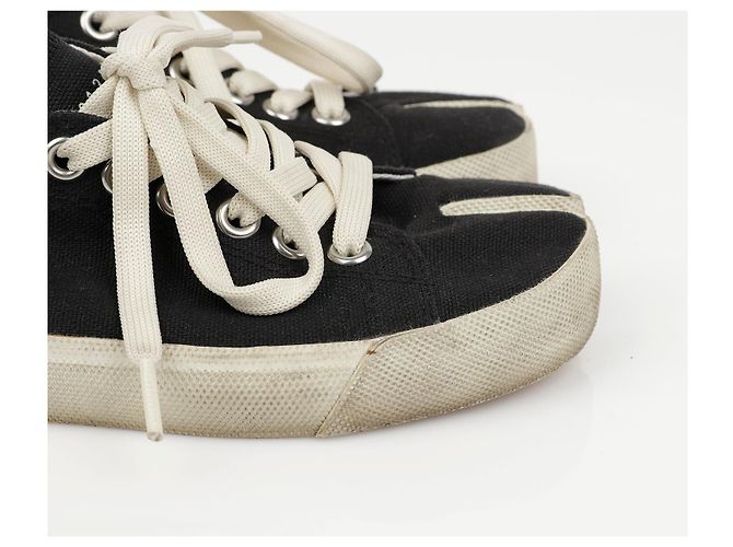 Maison Martin Margiela Tabi Canvas Sneaker Schwarz - Ansicht 4