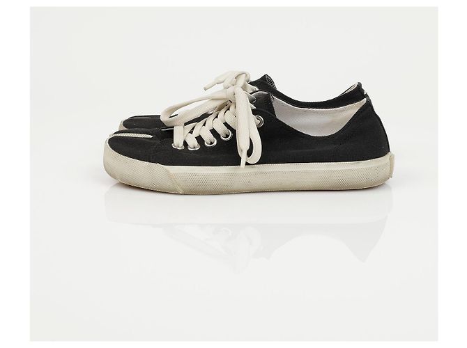 Maison Martin Margiela Tabi Canvas Sneaker Schwarz - Ansicht 6