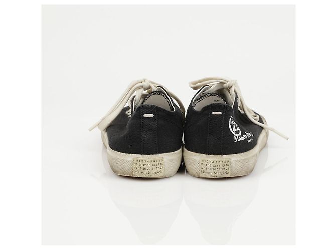 Maison Martin Margiela Tabi Canvas Sneaker Schwarz - Ansicht 7