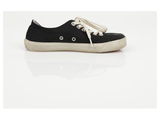 Maison Martin Margiela Tabi Canvas Sneaker Schwarz - Ansicht 8