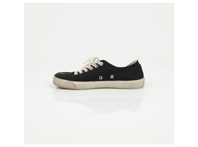 Maison Martin Margiela Tabi Canvas Sneaker Schwarz - Ansicht 9