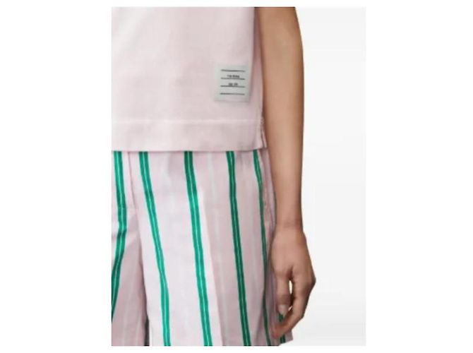Thom Browne Polo Bar de jersey teñido Rosa - vista 6