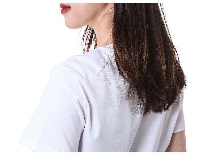 Moncler T-Shirt für Damen mit rosa Gummi-Logo-Patch - Ansicht 13