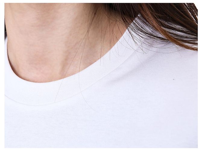 Moncler T-Shirt für Damen mit rosa Gummi-Logo-Patch - Ansicht 21