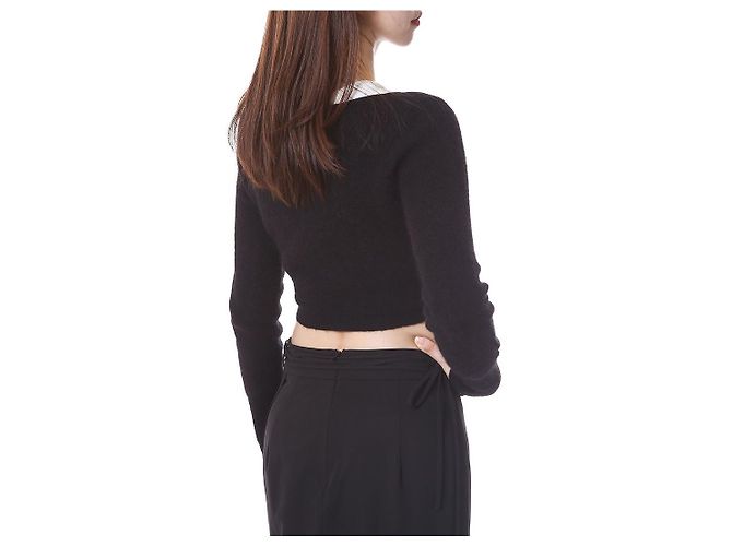 Jacquemus Kurze Mohair-Wolljacke mit zwei Knöpfen - Ansicht 12
