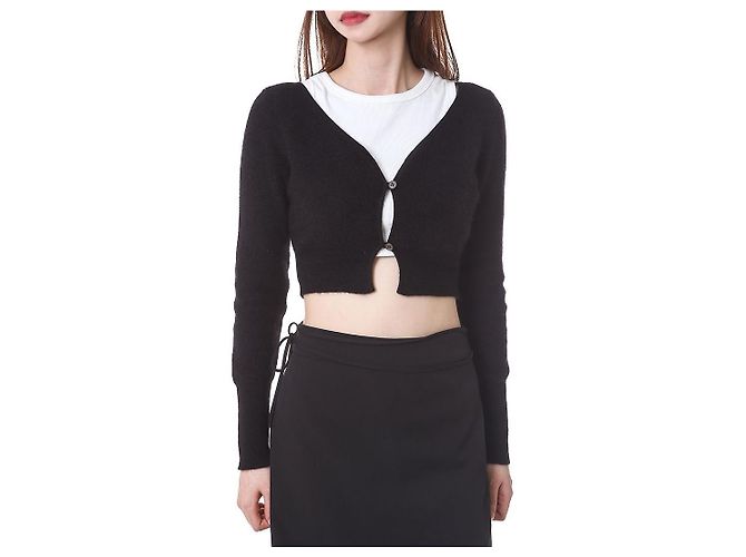 Jacquemus Kurze Mohair-Wolljacke mit zwei Knöpfen - Ansicht 9