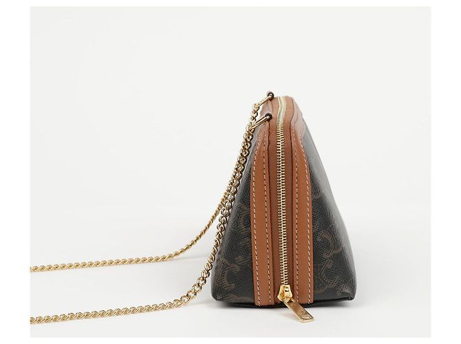 Céline Clutch con catena Triumph Canvas Calfskin - vista 5