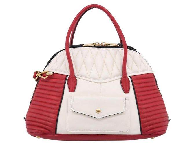 Miu Miu Hand Bag Leather 2way Red Gold Auth 210504V - Jerrillo - vista 2