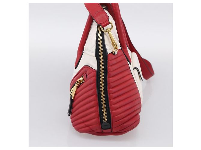 Miu Miu Hand Bag Leather 2way Red Gold Auth 210504V - Jerrillo - vista 4