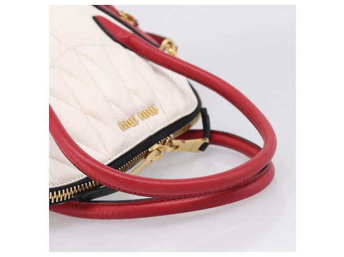 Miu Miu Hand Bag Leather 2way Red Gold Auth 210504V - Jerrillo - vista 7