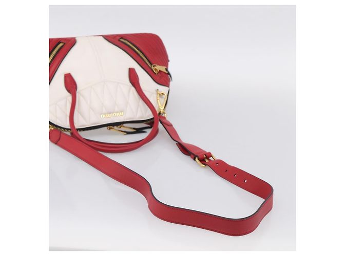 Miu Miu Hand Bag Leather 2way Red Gold Auth 210504V - Jerrillo - vista 8