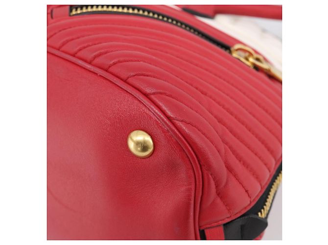 Miu Miu Hand Bag Leather 2way Red Gold Auth 210504V - Jerrillo - vista 9