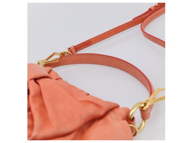 PRADA Hand Bag Leather 2way Pink Gold Tone Auth ep16936V - Jerrillo - vista 14