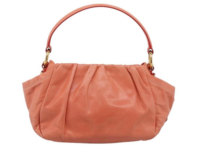 PRADA Hand Bag Leather 2way Pink Gold Tone Auth ep16936V - Jerrillo - vista 2
