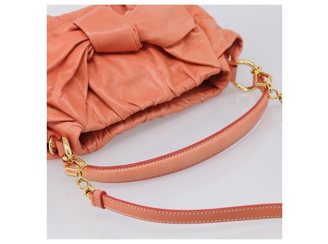 PRADA Hand Bag Leather 2way Pink Gold Tone Auth ep16936V - Jerrillo - vista 7