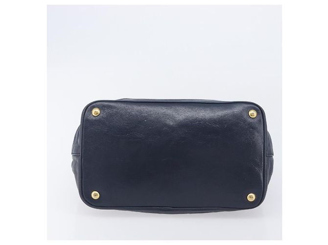Miu Miu Hand Bag Vitellolux 2way Navy Gold Auth 210235A - Jerrillo - vista 9