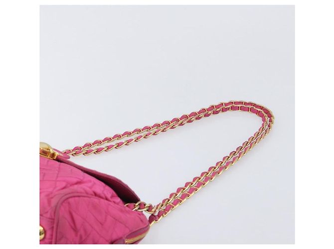 PRADA Chain Shoulder Bag Nylon Pink Gold Auth 210244 - Jerrillo - vista 14