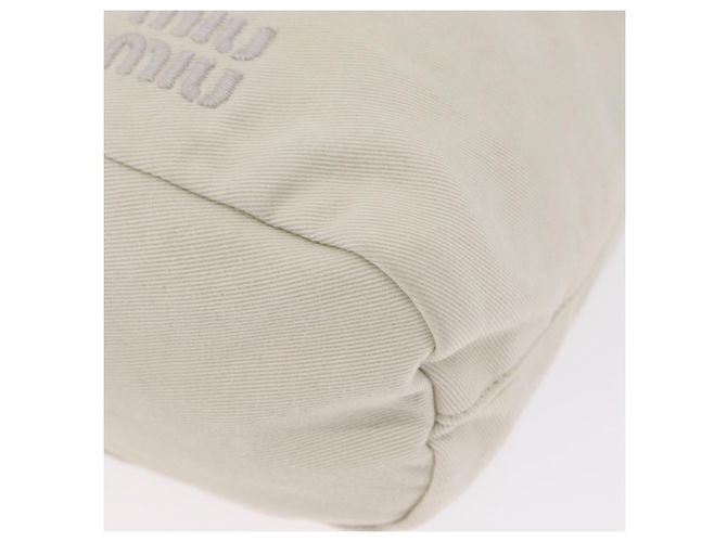Miu Miu Purse Hand Bag Canvas Ivory Gold Auth 210220A - Jerrillo - vista 15